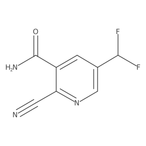 2-Cyano-5-(difluoromethyl)nicotinamide Structure