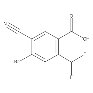 4-Bromo-5-cyano-2-(difluoromethyl)benzoic acid Structure