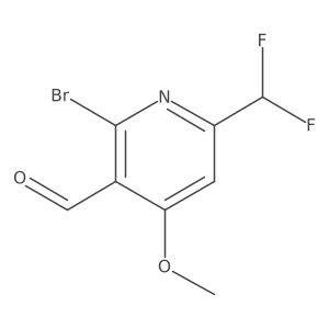 2-Bromo-6-(difluoromethyl)-4-methoxynicotinaldehyde Structure