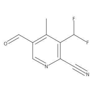 3-(Difluoromethyl)-5-formyl-4-methylpicolinonitrile结构式