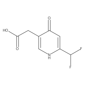 2-(Difluoromethyl)-4-hydroxypyridine-5-acetic acid Structure