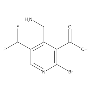 4-(Aminomethyl)-2-bromo-5-(difluoromethyl)nicotinic acid结构式