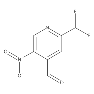 2-(Difluoromethyl)-5-nitropyridine-4-carboxaldehyde结构式