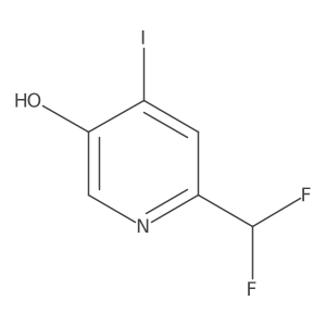 2-(Difluoromethyl)-4-iodo-5-hydroxypyridine结构式