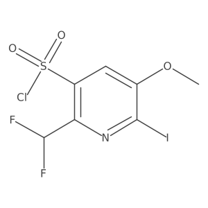 2-(Difluoromethyl)-6-iodo-5-methoxypyridine-3-sulfonyl chloride结构式