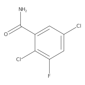 2,5-Dichloro-3-fluorobenzamide Structure