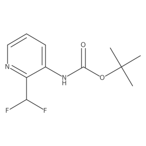 tert-Butyl (2-(difluoromethyl)pyridin-3-yl)carbamate结构式