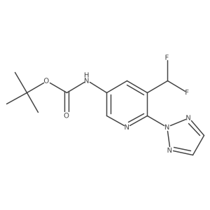 tert-butyl N-[5-(difluoromethyl)-6-(triazol-2-yl)pyridin-3-yl]carbamate结构式
