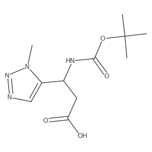(3R)-3-{[(tert-butoxy)carbonyl]amino}-3-(1-methyl-1H-1,2,3-triazol-5-yl)propanoic acid结构式