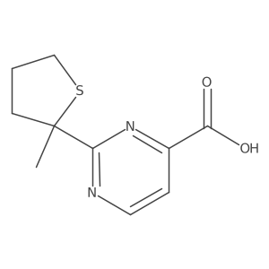2-(2-Methylthiolan-2-yl)pyrimidine-4-carboxylic acid结构式