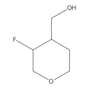 (cis-3-Fluorotetrahydro-2H-pyran-4-yl)methanol Structure