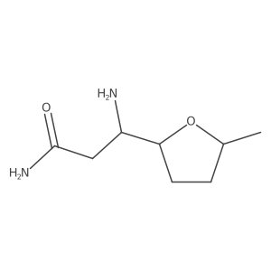(3R)-3-Amino-3-(5-methyloxolan-2-yl)propanamide结构式