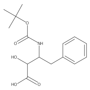 (3S)-2-Hydroxy-3-(tert-butoxycarbonylamino)-4-phenylbutyric acid结构式
