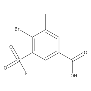 4-Bromo-3-(fluorosulfonyl)-5-methylbenzoic acid结构式
