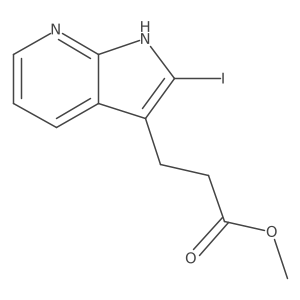 Methyl 3-(2-iodo-1H-pyrrolo[2,3-b]pyridin-3-yl)propanoate Structure
