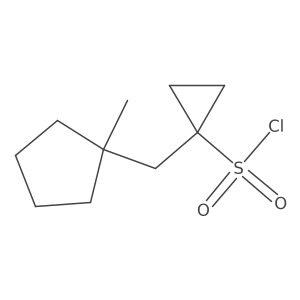 1-[(1-Methylcyclopentyl)methyl]cyclopropane-1-sulfonyl chloride Structure