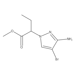 methyl 2-(3-amino-4-bromo-1H-pyrazol-1-yl)butanoate Structure