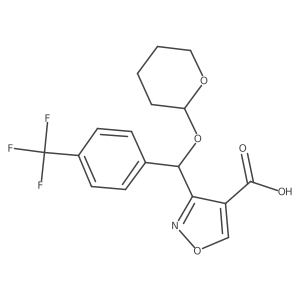 3-[[(2-Tetrahydropyranyl)oxy][4-(trifluoromethyl)phenyl]methyl]isoxazole-4-carboxylic Acid Structure