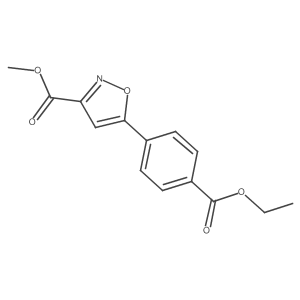 Methyl 5-[4-(Ethoxycarbonyl)phenyl]isoxazole-3-carboxylate结构式