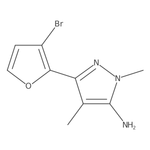 3-(3-Bromofuran-2-yl)-1,4-dimethyl-1h-pyrazol-5-amine结构式