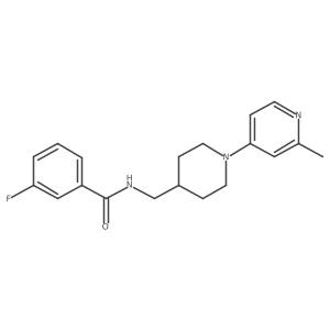 3-fluoro-N-((1-(2-methylpyridin-4-yl)piperidin-4-yl)methyl)benzamide Structure