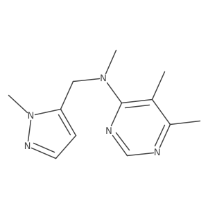N,5,6-trimethyl-N-((1-methyl-1H-pyrazol-5-yl)methyl)pyrimidin-4-amine Structure