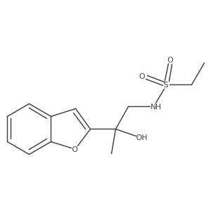N-(2-(benzofuran-2-yl)-2-hydroxypropyl)ethanesulfonamide结构式