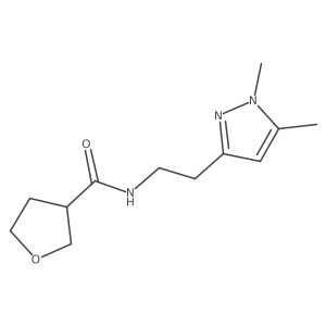 N-(2-(1,5-dimethyl-1H-pyrazol-3-yl)ethyl)tetrahydrofuran-3-carboxamide Structure