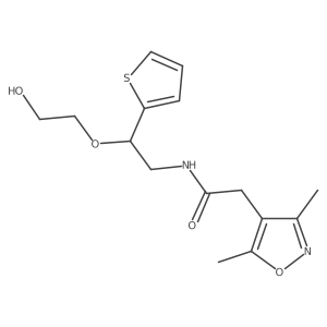 2-(3,5-dimethylisoxazol-4-yl)-N-(2-(2-hydroxyethoxy)-2-(thiophen-2-yl)ethyl)acetamide Structure