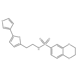 N-(2-([2,3'-bithiophen]-5-yl)ethyl)-2,3-dihydrobenzo[b][1,4]dioxine-6-sulfonamide Structure