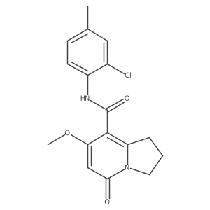 N-(2-chloro-4-methylphenyl)-7-methoxy-5-oxo-1,2,3,5-tetrahydroindolizine-8-carboxamide Structure