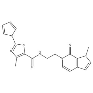 4-methyl-N-(2-(1-methyl-7-oxo-1H-pyrrolo[2,3-c]pyridin-6(7H)-yl)ethyl)-2-(1H-pyrrol-1-yl)thiazole-5-carboxamide Structure