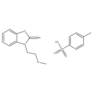3-(2-methoxyethyl)benzo[d]thiazol-2(3H)-imine 4-methylbenzenesulfonate结构式