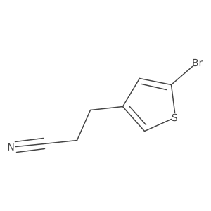 3-(5-Bromothiophen-3-yl)propanenitrile结构式