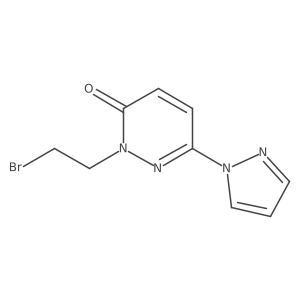 2-(2-bromoethyl)-6-(1H-pyrazol-1-yl)-2,3-dihydropyridazin-3-one Structure
