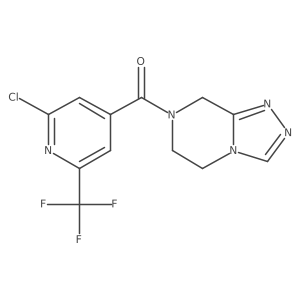 2-chloro-4-{5H,6H,7H,8H-[1,2,4]triazolo[4,3-a]pyrazine-7-carbonyl}-6-(trifluoromethyl)pyridine Structure