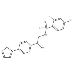 4-fluoro-N-{2-[4-(furan-2-yl)phenyl]-2-hydroxyethyl}-2-methylbenzene-1-sulfonamide Structure