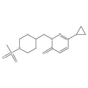 6-Cyclopropyl-2-[(1-methanesulfonylpiperidin-4-yl)methyl]-2,3-dihydropyridazin-3-one Structure