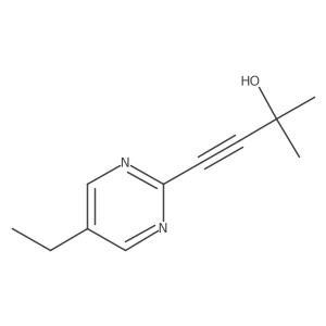 4-(5-Ethylpyrimidin-2-yl)-2-methylbut-3-yn-2-ol结构式