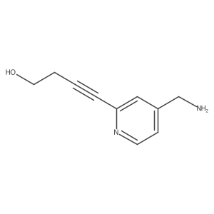 4-[4-(Aminomethyl)pyridin-2-yl]but-3-yn-1-ol结构式
