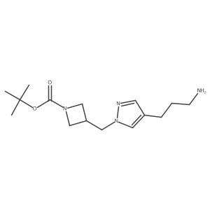 tert-butyl 3-{[4-(3-aminopropyl)-1H-pyrazol-1-yl]methyl}azetidine-1-carboxylate Structure