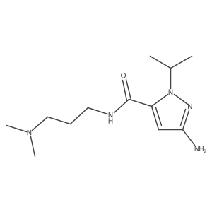 3-amino-N-[3-(dimethylamino)propyl]-1-(propan-2-yl)-1H-pyrazole-5-carboxamide结构式