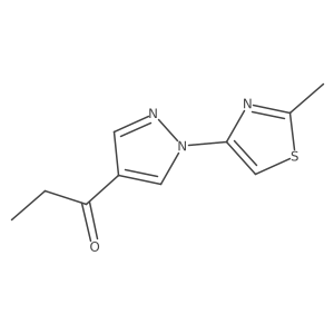 1-[1-(2-methyl-1,3-thiazol-4-yl)-1H-pyrazol-4-yl]propan-1-one结构式