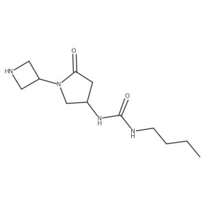 1-[1-(Azetidin-3-yl)-5-oxopyrrolidin-3-yl]-3-butylurea结构式