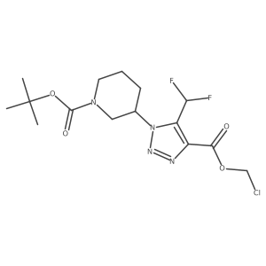 tert-butyl 3-{4-[(chloromethoxy)carbonyl]-5-(difluoromethyl)-1H-1,2,3-triazol-1-yl}piperidine-1-carboxylate Structure