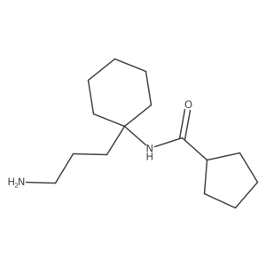 N-[1-(3-aminopropyl)cyclohexyl]cyclopentanecarboxamide结构式