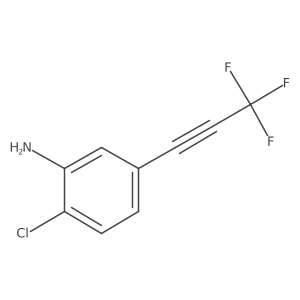 2-Chloro-5-(trifluoroprop-1-yn-1-yl)aniline Structure