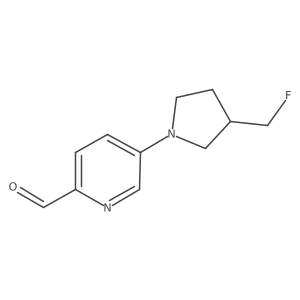 5-[3-(Fluoromethyl)pyrrolidin-1-yl]pyridine-2-carbaldehyde结构式
