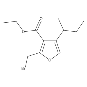 Ethyl 2-(bromomethyl)-4-(butan-2-yl)furan-3-carboxylate结构式