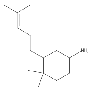 4,4-Dimethyl-3-(4-methylpent-3-en-1-yl)cyclohexan-1-amine结构式